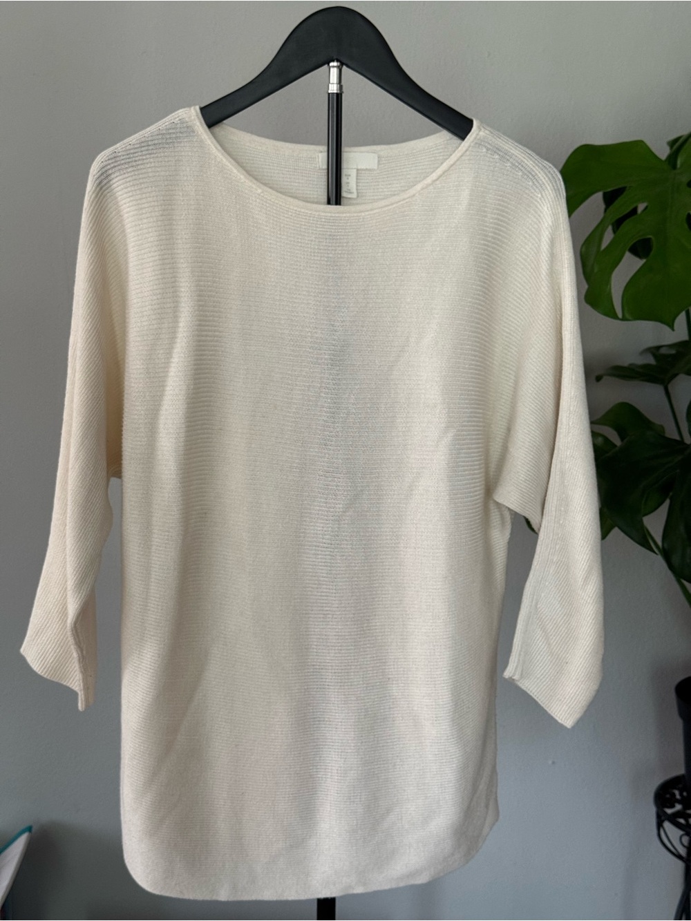 H&M Cream Knit Scoop Neck Sweater